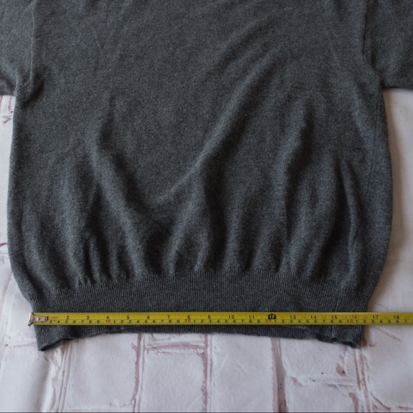 LAMBSWOOL Gray Unisex Crew Neck Sweater Made in Italy Size Large (oversized) - Picture 10 of 10
